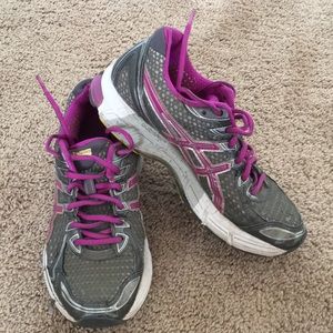 Purple and Gray ASICS Tennis shoes